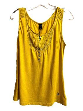 NWT Old Navy Women  Sleeveless Lite Summer Tunic Top Size M Neon Green Lace Trim